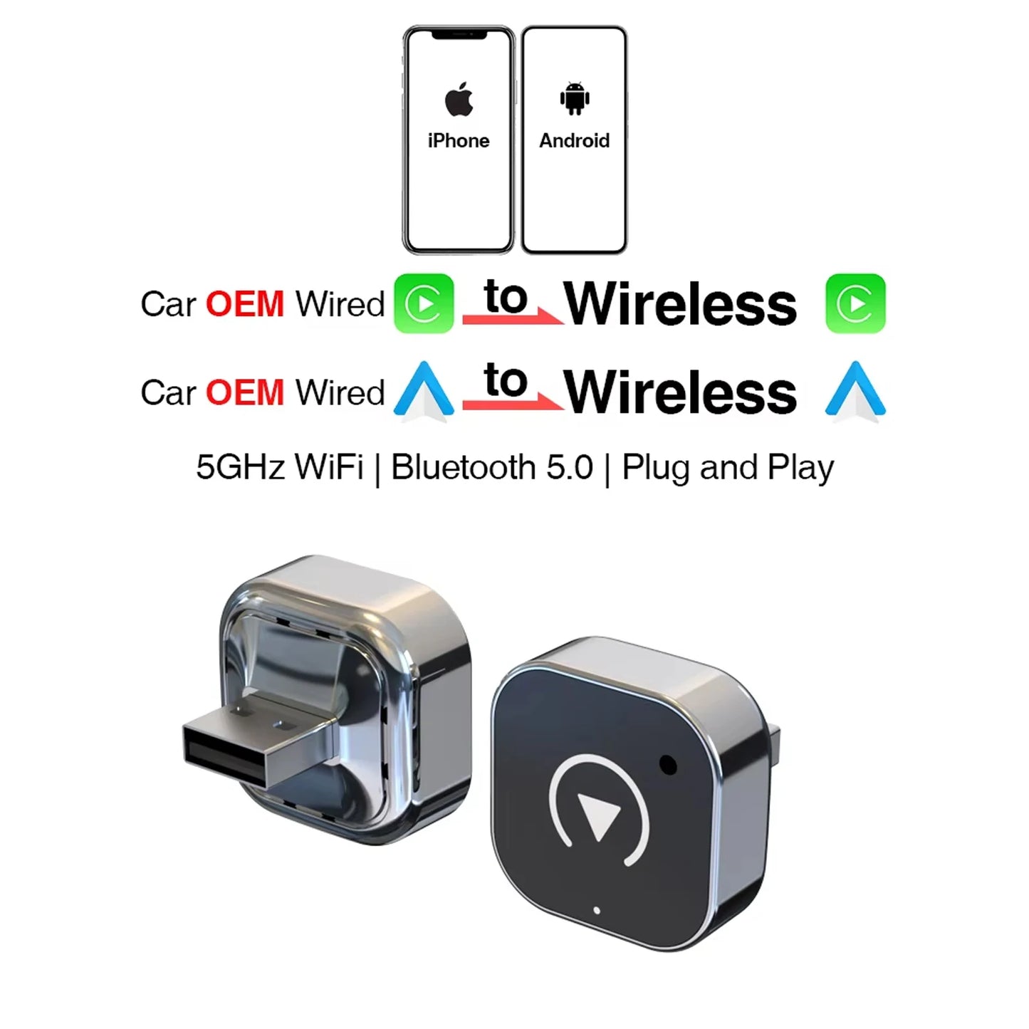 Wireless CarPlay & Android Auto Adapter